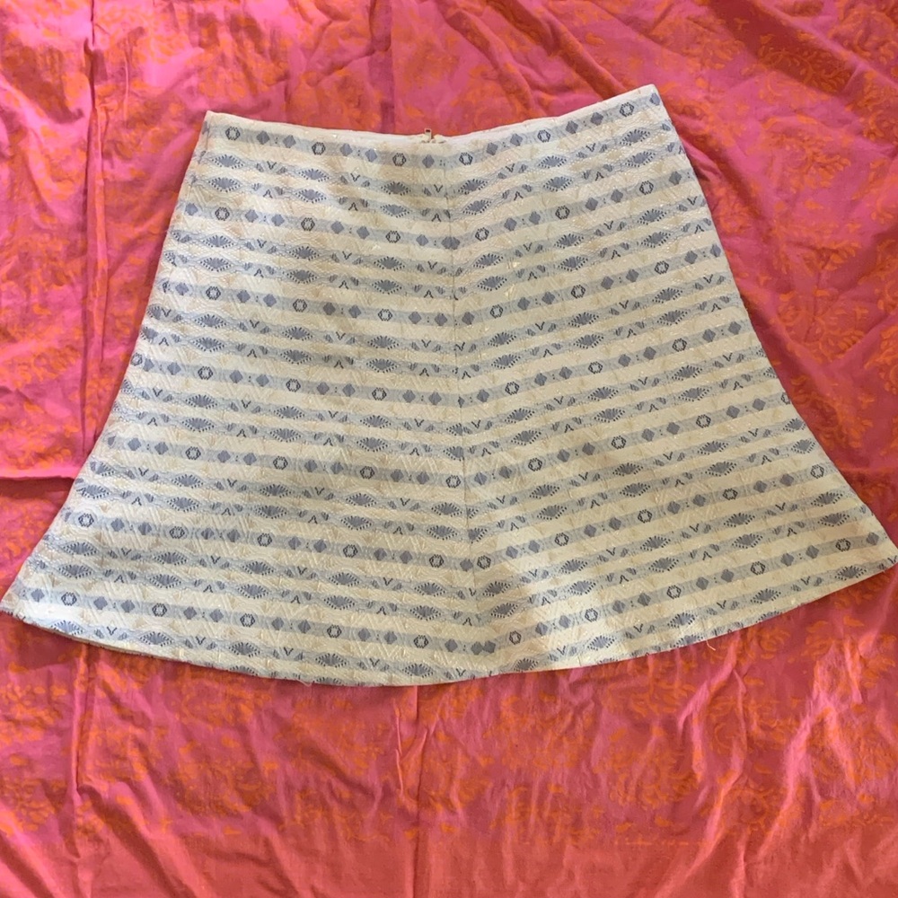 Blue and White Patterned Women's Skirt